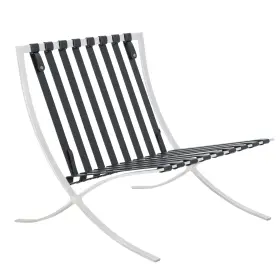 Leisuremod 8264598159576 Modern Bellefonte Lounge Chair With Stainless Steel Base