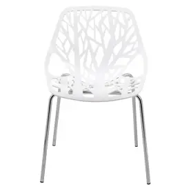 Ac16w Leisuremod Modern Asbury Dining Chair With Chromed Legs White