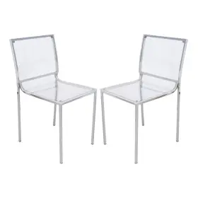 Acr19cl2 Leisuremod Modern Almeda Acrylic Dining Chair - Set Of 2