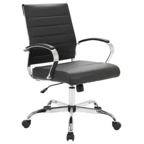 Bo19bll Leisuremod Benmar Leather Office Chair Black