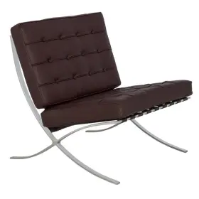 Br30dbrlc Leisuremod Bellefonte Modern Leather Dark Brown Tufted Accent Chair