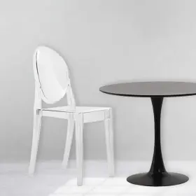 Gv19cl4 Leisuremod Side Chair 35.63 Inch X15 X15.13 Clear Acrylic Armless Heavy Duty Indoor