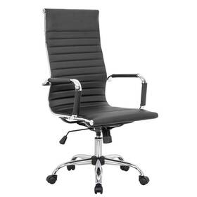 Leisuremod Hot19bll Harris High-back Office Chair Black