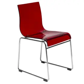 Lc19tr Leisuremod Lima Modern Acrylic Chair Transparent Red