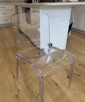 Leisuremod Mc20cl2 New In Box - Murray Mid-century Modern Dining Chair Clear Set Of 2