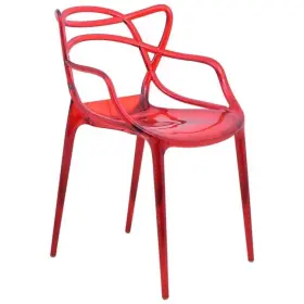 Mw17tr Leisuremod 32.5 X 21 17.5 Inch Milan Modern Wire Design Chair Red