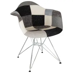 Wm24 Leisuremod Willow Velvet Eiffel Metal Base Accent Chair