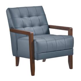 Lexicon 1010bue-1 Crafton Leather Accent Chair In Blue -