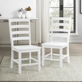 Lexicon 194840267508 Farmhouse Dining Chairs Set Of 2 Kitchen Sturdy Solid