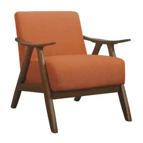 Lexicon 782359879574 Mid Century Modern Accent Chair With Solid Wood Frame In Walnut Finish Uphol