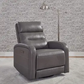 06cc-13p Liberty Furniture Rosslyn Power Recliner Chair With Charging Port - Gray