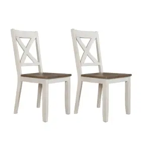 Liberty Furniture 842994148838 X Back Side Chair- White Rta - Set Of 2 Transitional Multi