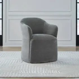 Liberty Furniture 842994199427 Accent Dining Chairs - Squared Arm Sapphire Set Of Four