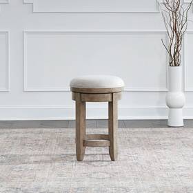 Liberty Furniture 922-ot9003 Millstone Upholstered Console Swivel Stool Nutmeg Brown Oak