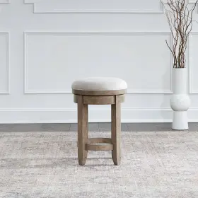 922-ot9003 Liberty Furniture Millstone Upholstered Console Swivel Stool Nutmeg Brown Oak