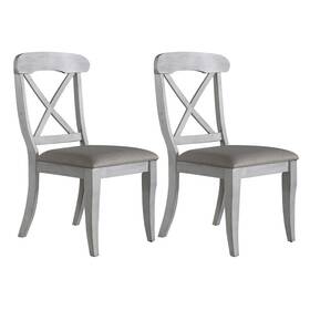 Liberty Furniture Industries Inc. 842994182962 Uph X Back Side Chair Rta - Set Of 2 In Rubberwood Solids With Pine Veneers