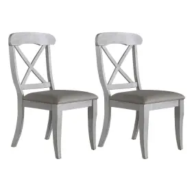 Liberty Furniture Industries Inc. 842994182962 Uph X Back Side Chair Rta - Set Of 2 In Rubberwood Solids With Pine Veneers