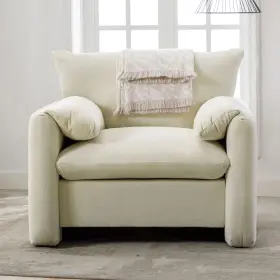 Lifeand 720118546688 38.6 Inch W Modern Style Single Sofa For Living Room Bedroom Chenille Oversized