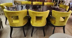 La3107ac Lillian August Set Of 8 For Hickory White Thanos Armless Chairs Swanville Gold