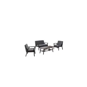 88873eo-tlcc Lilola Home Bahamas Espresso Coffee Table Loveseat And 2 Chair Set Wood