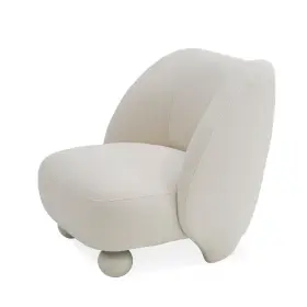 Limari Home 840219917627 Dunard Collection Contemporary Living Room Fabric Accent Chair White