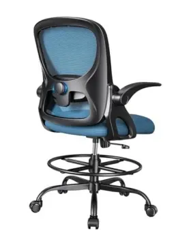 Mc-9937d Lingjuan Drafting Chair Tall Office With Flip-up Armrests Ergonomic Computer