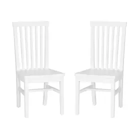 Ch246wht02kd Linon Percival White Solid Wooden Dining Side Chair Set Of 2