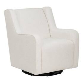 Linon Ch324wht01asu Senna Swivel Rocker Chair Sherpa In White