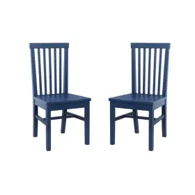 Thdac04649 Linon Home Decor Terryn Navy Blue Wood Dining Side Chair Set Of 2