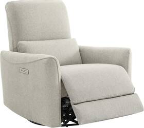 Living Me7056b-b878 Power Recliner Chair Swivel Glider Fsc Certified Fabric Room Nursery Rec