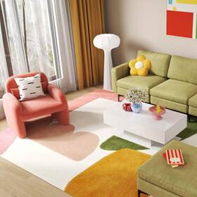Living Room Deluxe Furniture Set-accent Chair Modular L-shaped Se 197867223755 Set-accent L-shaped Sectional Sofa Le