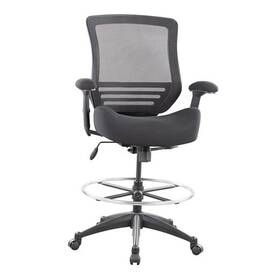 Longbo 20100d 400lbs Mid Back Mesh Ergonomic Drafting Chair For Standing Desk Office Black