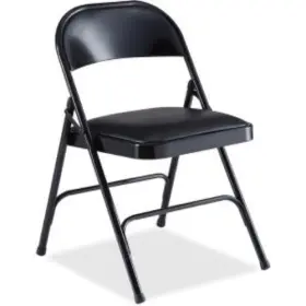Llr-62526 Lorell Padded Seat Folding Chair - Vinyl Steel Powder Coated Frame