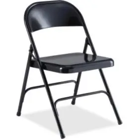Llr-62527 Lorell Folding Chair - Steel Powder Coated Frame Black 19.4 Inch Width X 18.3