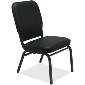 Llr59596 Lorell Oversize Stack Chair 500lb Cap 21 Inch X25 X35-1/2 2/ct Bk 59596