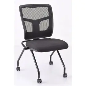 Llr84385 Lorell 24.7 X 24 37 Inch Armless Mesh Back Nesting Chairs Black