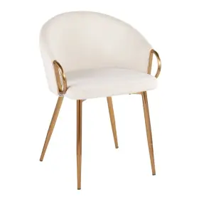 85967059 Lumisource Claire Contemporary And Glam Dining Chair Gold/cream Velvet -