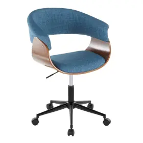Oc-vmofb1 Lumisource Vintage Mod Fabric Adjustable Height Office Chair In Blue And