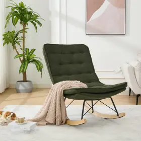 Luspaz 721349612296 Modern Rocking Chair Comfortable Lounge With Wide Backrest And