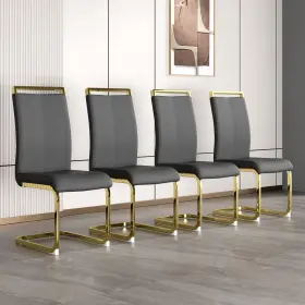 Luspaz 759973210540 Modern Dining Chairs Set Of 4 Side Room With Gold Frame