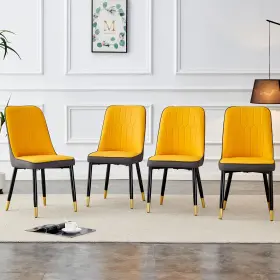 Luspaz 759973211387 Modern Dining Chairs Set Of 4 Faux Leather Room Pu Upholstered