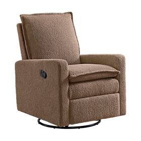 M Design Village 850021957445 Soho Baby Coventry Glider Recliner Premium Boucle Fabric