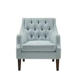 Mp100-0891 Madison Park Elle Dusty Blue Button Tufted Accent Chair
