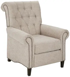 Mp103-0609 Madison Park Jetta Cream Tufted Fabric Push Back Recliner