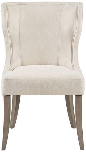 Madison Park Mp108-0511 Fillmore 23 1/4 Inch Wide Cream Fabric Wingback Dining Chair