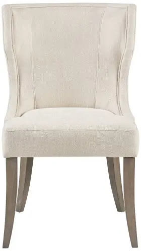 Mp108-0511 Madison Park Fillmore 23 1/4 Inch Wide Cream Fabric Wingback Dining Chair