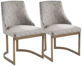 Madison Park Mp108-0956 Bryce Gray Fabric Armless Dining Chairs Set Of 2