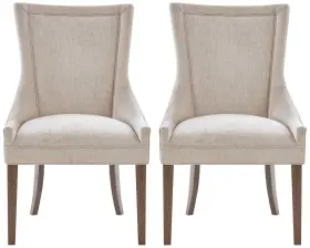 Mps108-0286 Madison Park Ultra Cream Chenille Dining Side Chairs Set Of 2