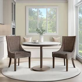 Madison Park Mps108-0329 Signature Ultra Dining Chairs Swoop Arm Curved Back Chenille