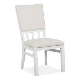 Magnussen D5321-63 Home Harper Springs Silo White Upholstered Side Chair Two Pack